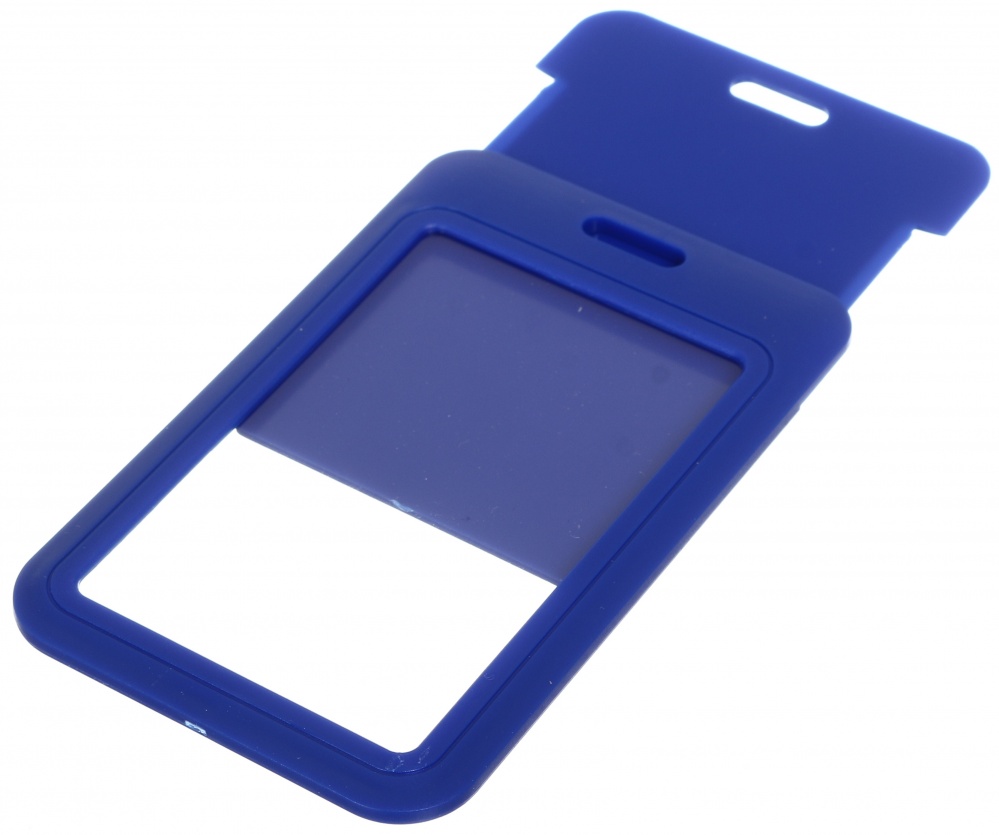 Бейдж вертикальный 55х85 мм синий Nota Bene