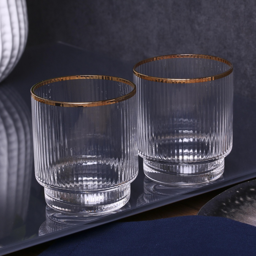 Набір склянок низьких Fiora Ripple скло 320 мл 2 шт.