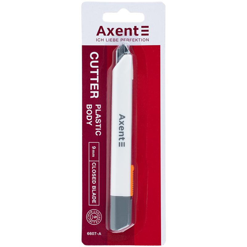 Нож канцелярский Axent 6607-А 9мм закрытое лезвие
