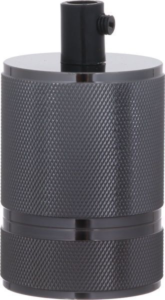 Патрон электрический EMT гладкий 18 E27 металл черный 22-0139У