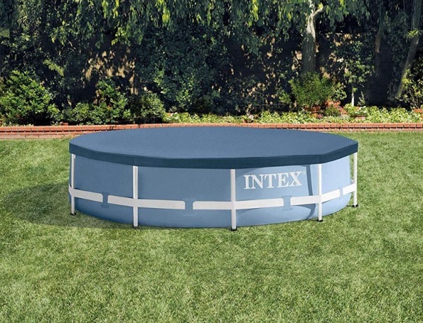 Тент покривальний Intex для каркасного басейну Metal Frame 305 см 28030 темно-сірий