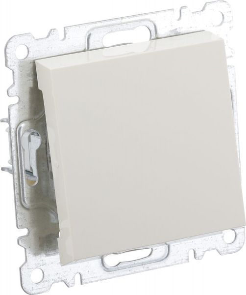 Механізм вимикача одноклавішний Makel Karea без підсвітки 10 А 220В слонова кістка