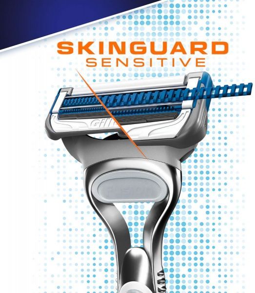 Станок для гоління Gillette Skinguard Sensitive зі змінними картриджами 2 шт.