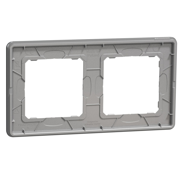 Рамка двухместная Schneider Electric Sedna Elements универсальная черное стекло SDD362802