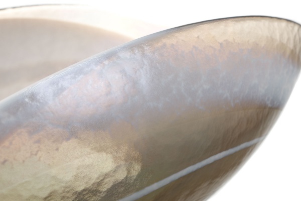 Фруктовница Yalos Murano TANGO 15 см золотая с перламутровым эффектом 