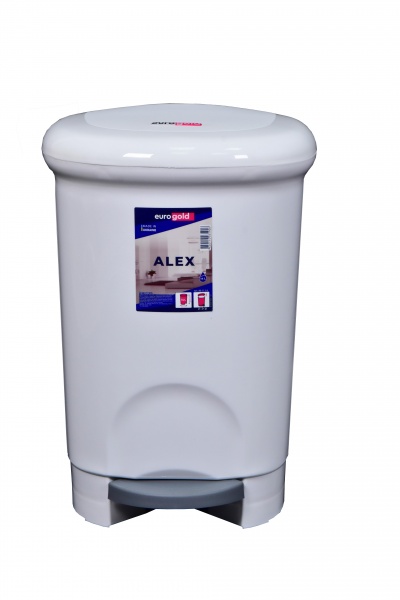 Ведро с педалью Eurogold ALEX 14 л белый 801114