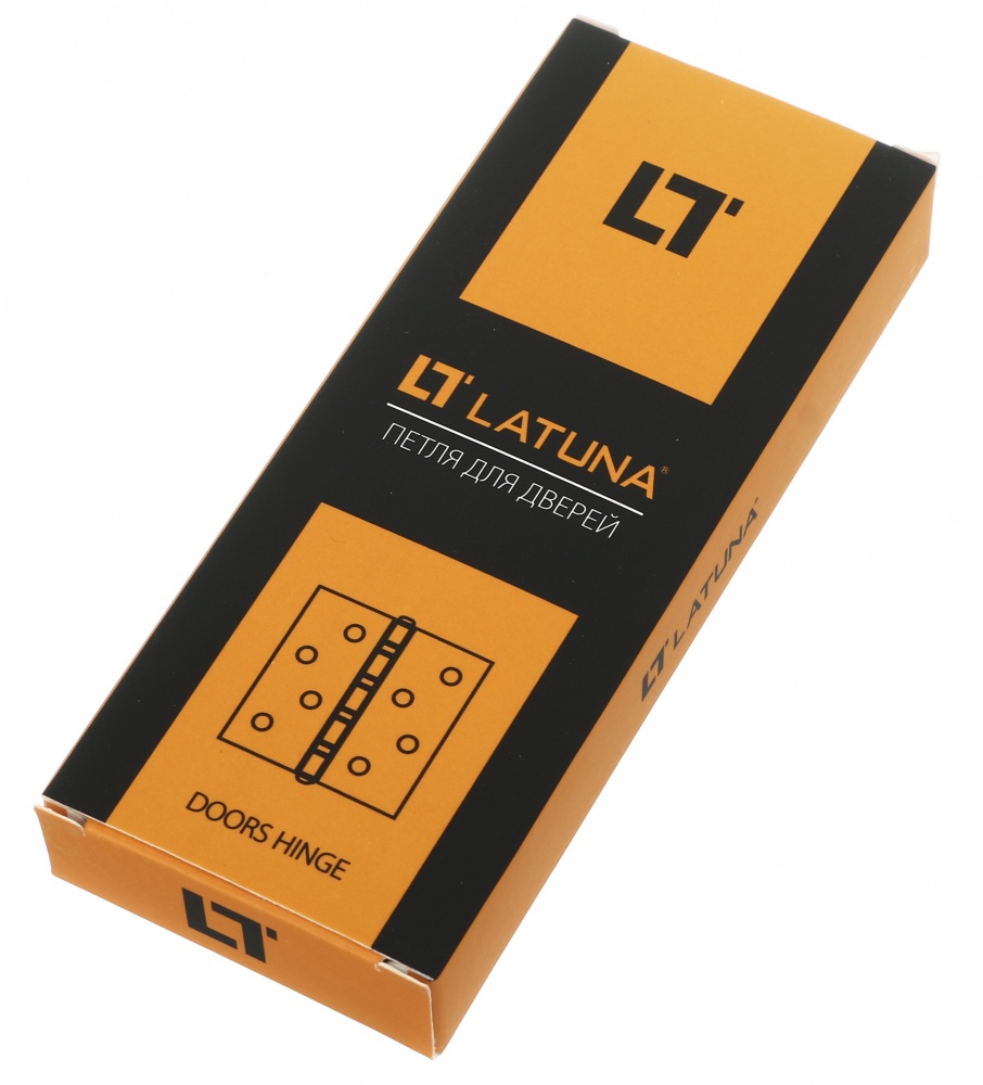 Петля Latuna для дверей накладна SN 100x63x3 мм матовий нікель універсальна 2 шт.