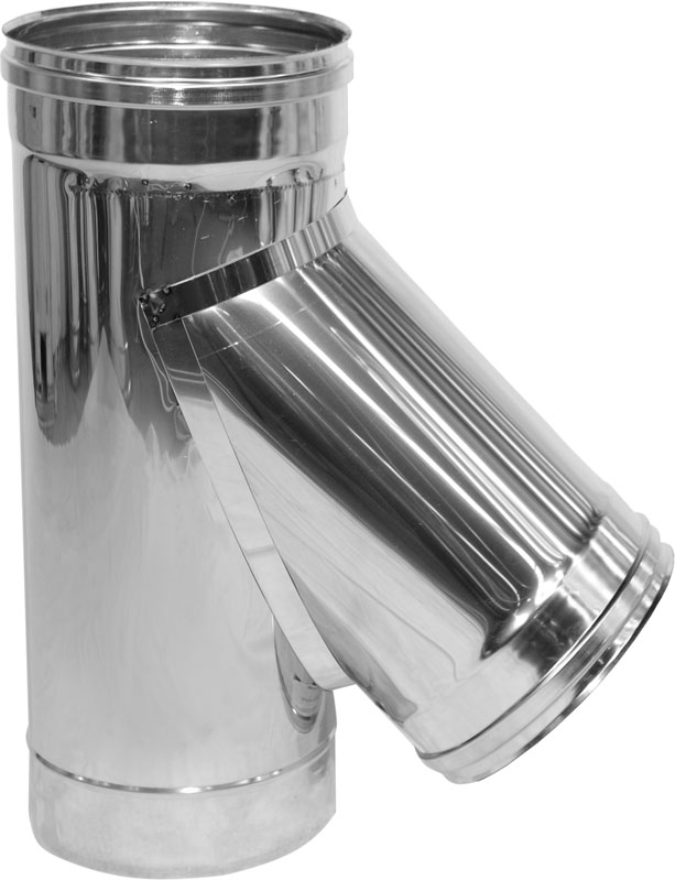 Тройник моно 1 мм нерж Ф200 мм 45° Versia-Lux