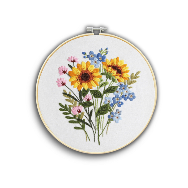Набор для вышивания гладью Солнечный букет