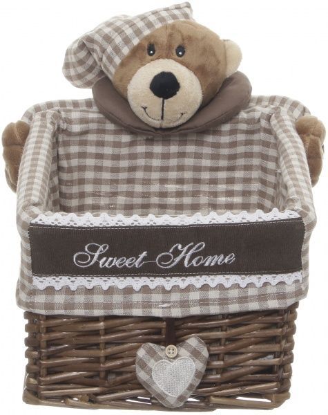 Кошик плетений з текстилем дитячий 28х22х16 см JMA16-10TK-4 