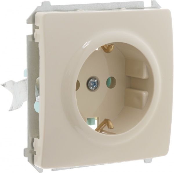 Розетка с заземлением Simon Basic без шторок кремовый BMGSz1.01/12