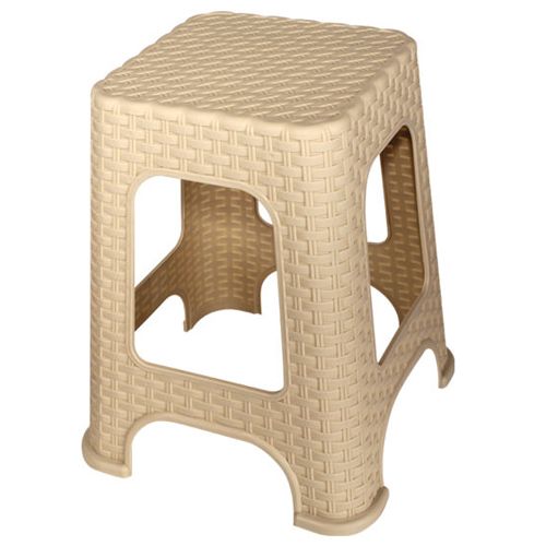 Табурет пластиковый Elif Plasik большой 421Б 45,5x37,4x37,8 см бежевый 