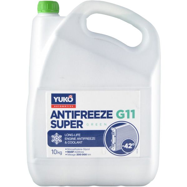 Антифриз YUKO -40 Super G11 10л зелений 