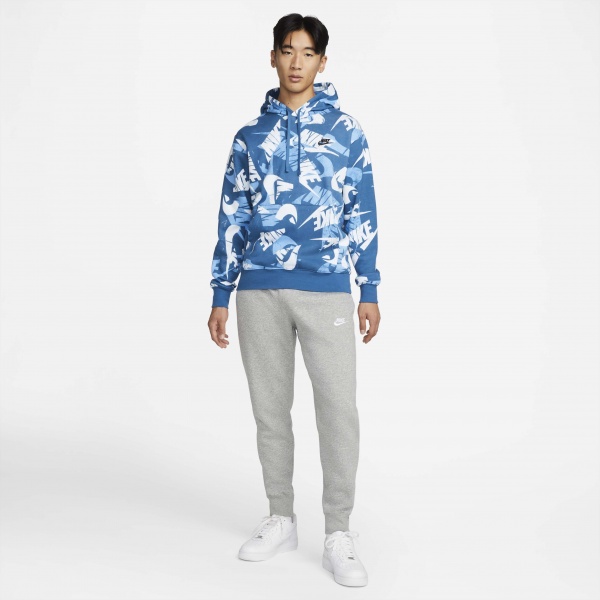 Джемпер Nike M NSW SPE+ BB AOP PO HOODIE RF DM6881-407 р. S синий