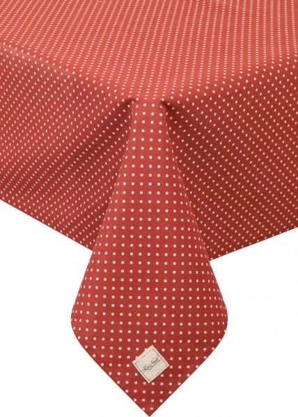 Скатертина Lucy Бордо горошок 133x220 см червоний La Nuit 