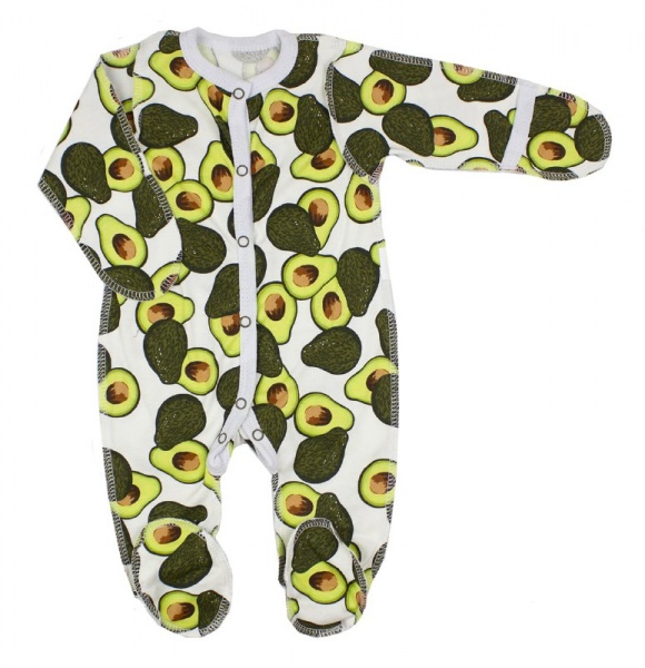 Человечек для мальчика Маленькие люди Авокадо р.56 белый 