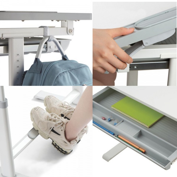 Комплект парта и стул-трансформеры FunDesk Littonia Grey