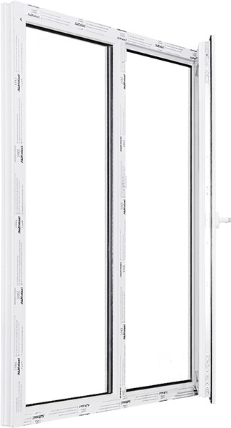 Окно поворотно-откидное ALMplast 60 1140x1420 мм правое однокамерный стеклопакет 24 мм