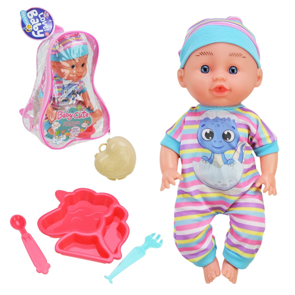 Пупс Shantou аксес в рюкзаке 16х11х22 см F005-15