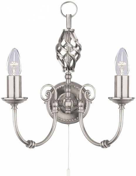 Бра Arte Lamp Zanzibar II 2x60 Вт E14 матовый хром A8392AP-2SS 