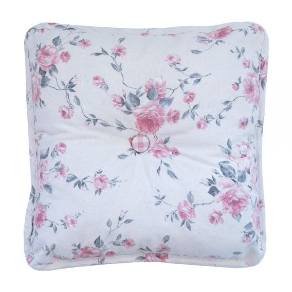 Подушка декоративна Bella 35x35 см рожеві троянди Прованс 