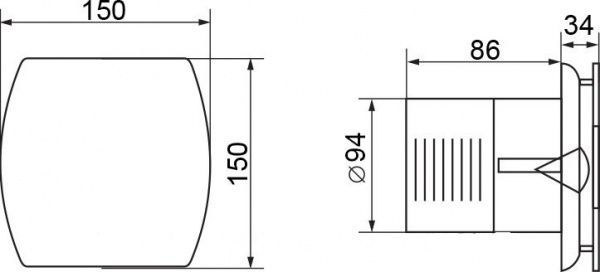 Вытяжной вентилятор Electrolux 100 Argentum EAFA-100T с таймером