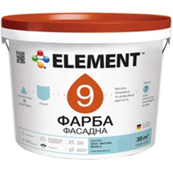 Фарба Element 9 База А білий 10л