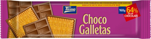 Печиво Tirma в молочному шоколаді (8410085886901) 160 г 