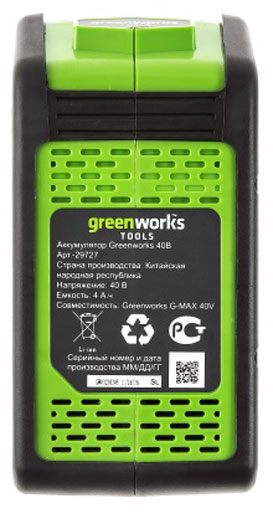 Аккумулятор GreenWorks G40B4 2927007E