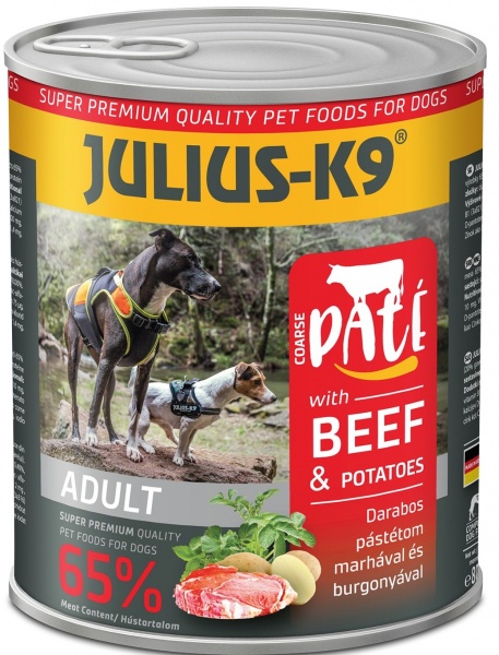 Паштет консервований для усіх порід JULIUSК-9 з яловичиною 800 г
