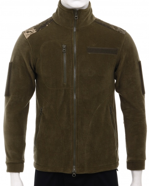 Кофта флісова тактична, зі вставками Піксель р. S oliva