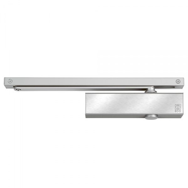 Доводчик дверной ECO Schulte TS-41 SG/ES/ОD RAL9006 серебряный 80 кг