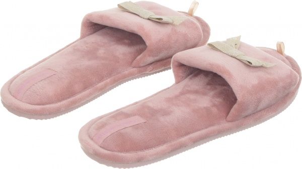 Тапки домашние Twins HS-VL велюровые с бантом р. 36 - 37 бежевый 