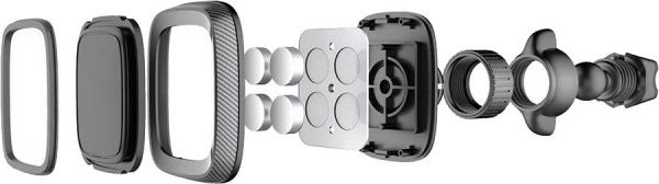 Автотримач для телефона магнітний ColorWay Air Vent-2 CW-CHM05-GR сірий