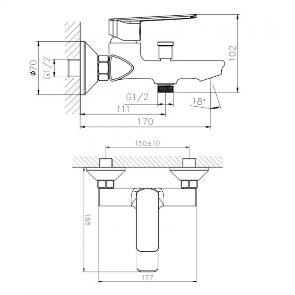 Змішувач для ванни Koller Pool Style SL0100