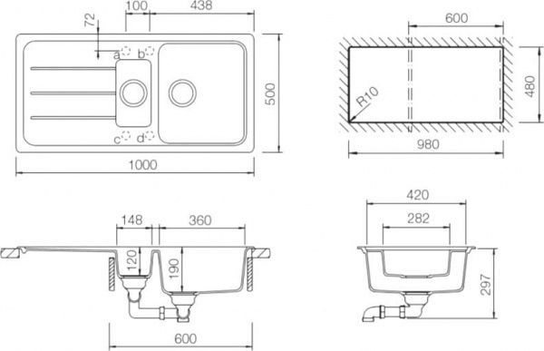 Мийка для кухні Teka Simpla 60-TG 40144546 