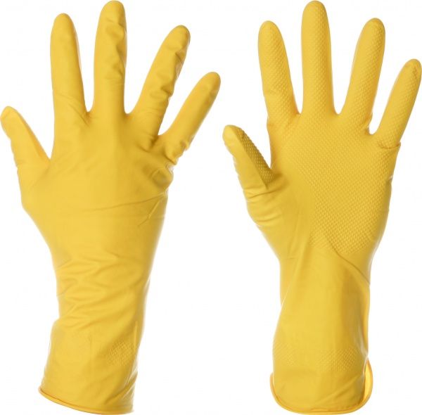 Перчатки ЧИСТИЙ ДІМ хозяйственные с покрытием латекс L (9) 06-043