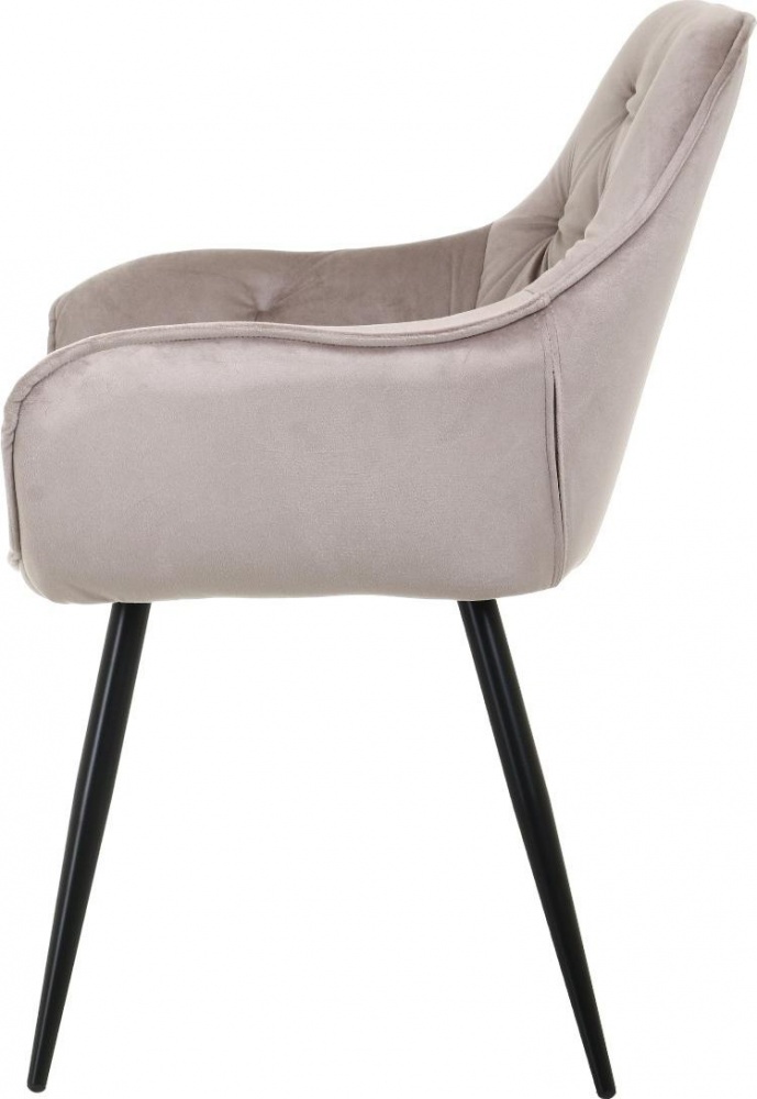 Крісло Центр Меблів Amanda 56х60х83 см оксамит HLR-7 світло-бежевий / чорний
