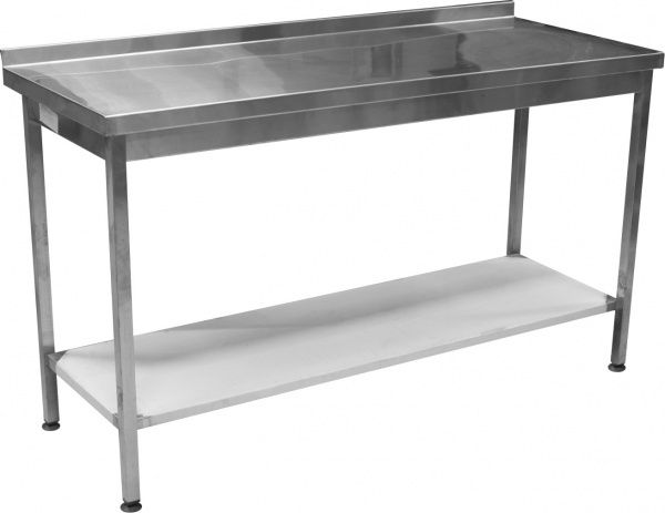 Стол производственный и полкой Tehma 1500x600x850 мм нержавеющая сталь