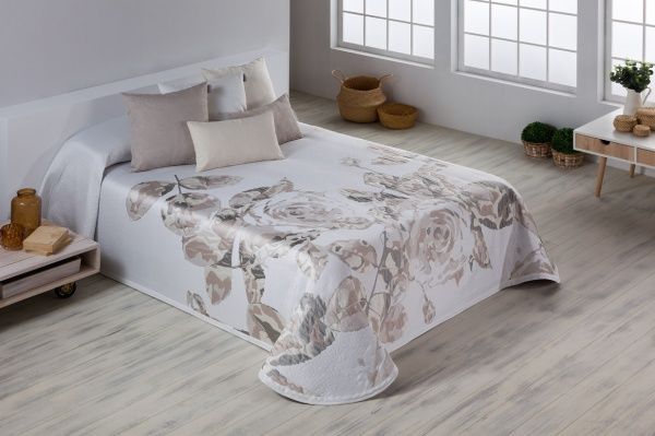 Покрывало Yemen 235x270 см Textilia белый с рисунком 