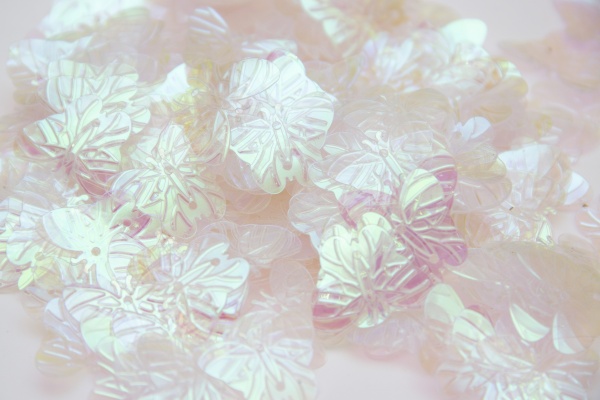 Декорація новорічна Конфетті-метафан, перламутровий, шматочки у формі метеликів 2,2 см, 24 г 201104 