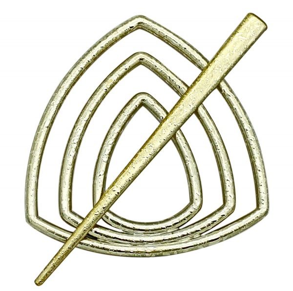 Заколка Трикутник d95 мм мокре золото В0003-1а MISLT