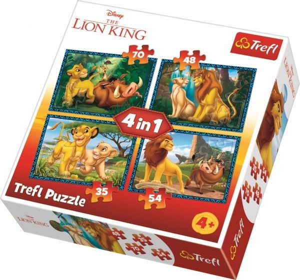 Пазли Trefl 4 в 1 mix Король Лев і друзі 6085498