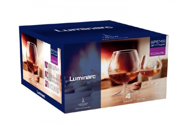 Набор бокалов для коньяка Время дегустации P9243 250 мл 4 шт. Luminarc 
