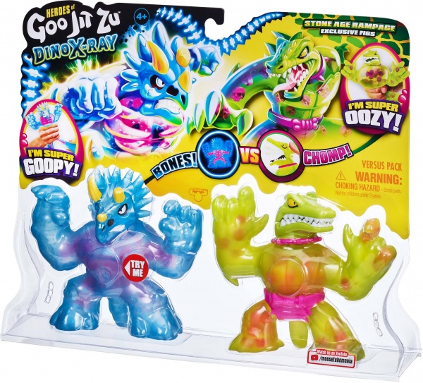 Іграшка-розтяжка GooJitZu Діно Тритопс проти Шредса S4 41193 