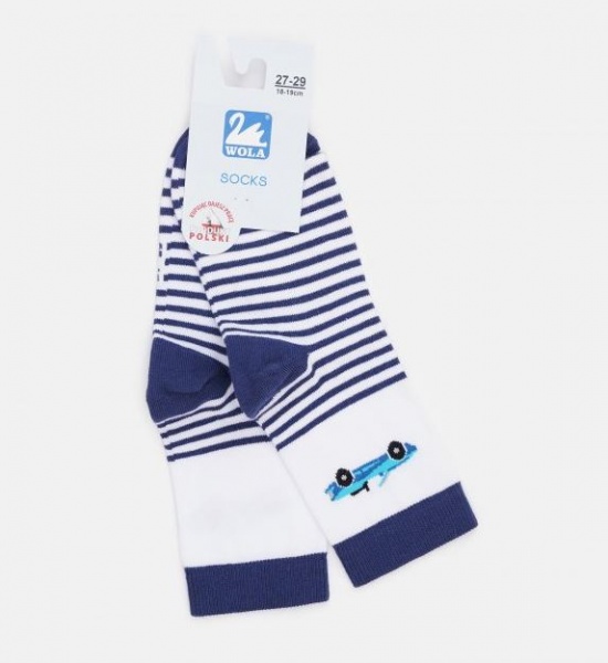 Носки для мальчиков Wola W34.P01 399 р. 30-32 белый с синим 