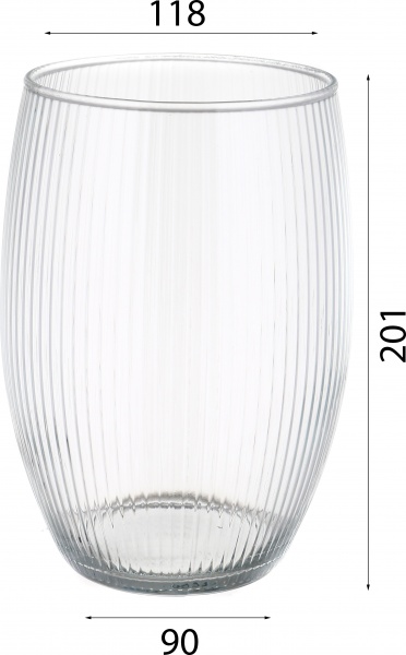 Ваза скляна Trend Glass Lyra 19,8 см прозора 