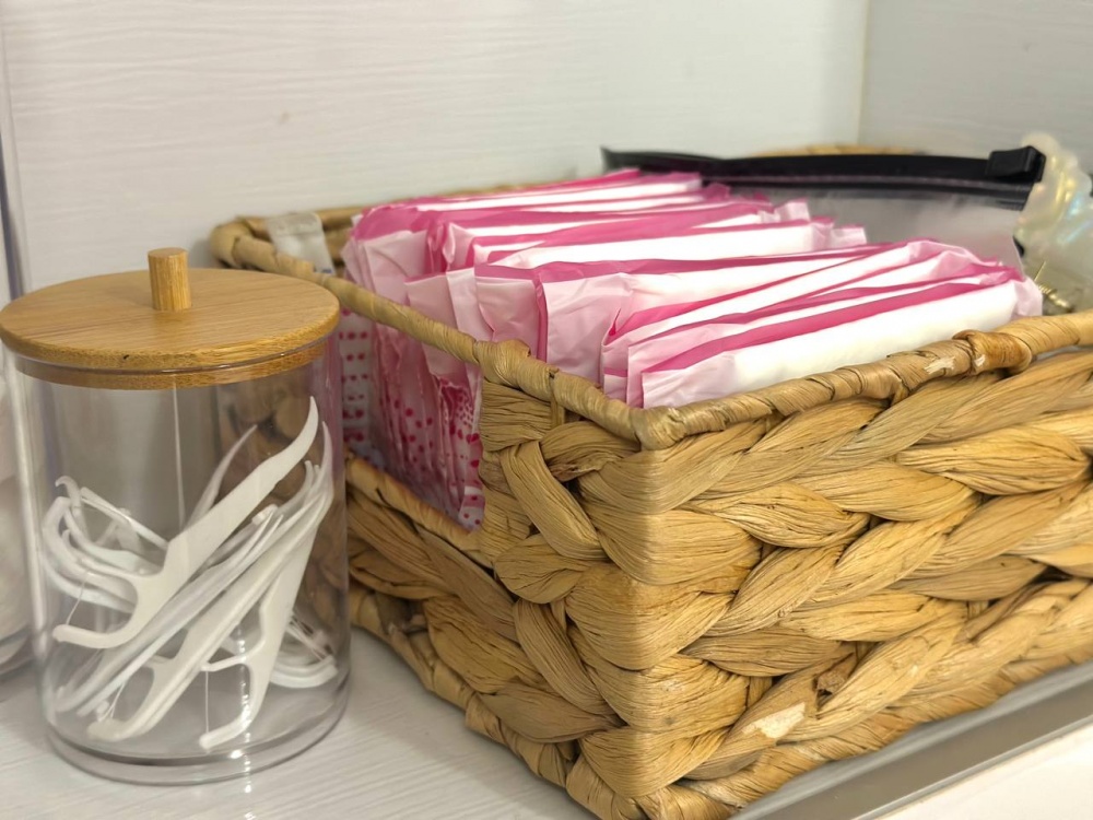 Корзина Sona с ручками бежевая 25х20х9 см