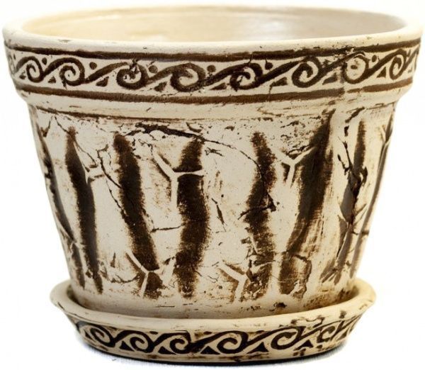 Горщик керамічний Текіла №1 круглий 5,5л бежевий 