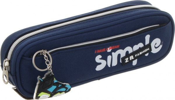 Пенал на блискавці Губи Nota Bene синій